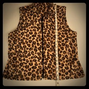 Leopard Print fleece vest